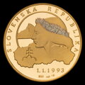 Vznik Slovenskej republiky, 5. výročie - zlatá medaila - M. Kožuch