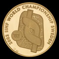 Gold medal of the winners of the 2002 Ice Hockey World Championship