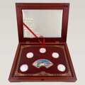 CHINA - Forbidden City, set of silver 10 yuan 1997 proof in wooden case