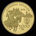  5000 SKK 2005 - Leopold I. - 350th anniversary of the coronation in Bratislava