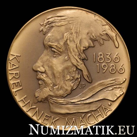 Karel Hynek Mácha - 150th birth anniversary, bronze medal - J. Prádler
