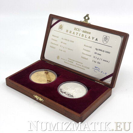 Bratislava - ECU coins - D. Zobek, R. Lugár