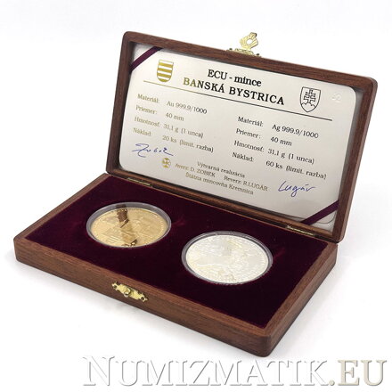 Banská Bystrica - ECU coins - D. Zobek, R. Lugár