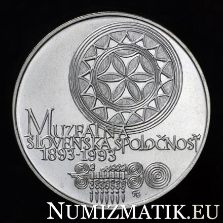 100 Kčs/1993 - Museum Society - 100th anniversary