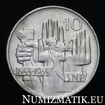 10 Kčs/1964 - Slovenské národné povstanie -20th anniversary