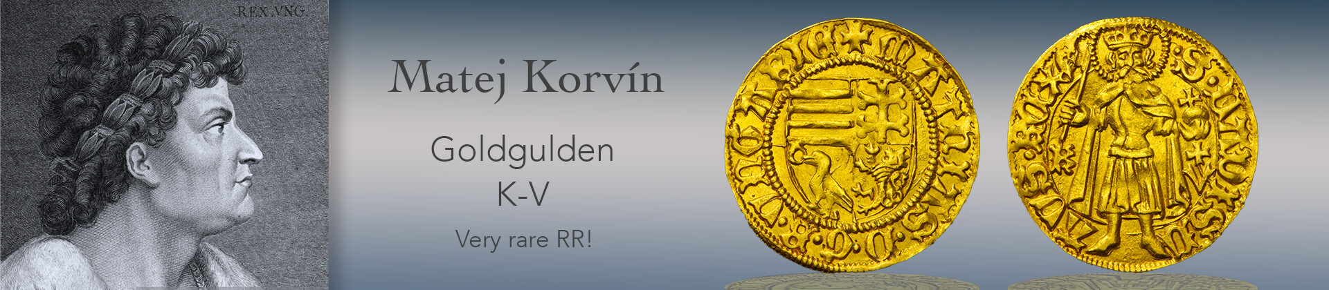 Matthias Corvinus - Goldgulden K-V cross