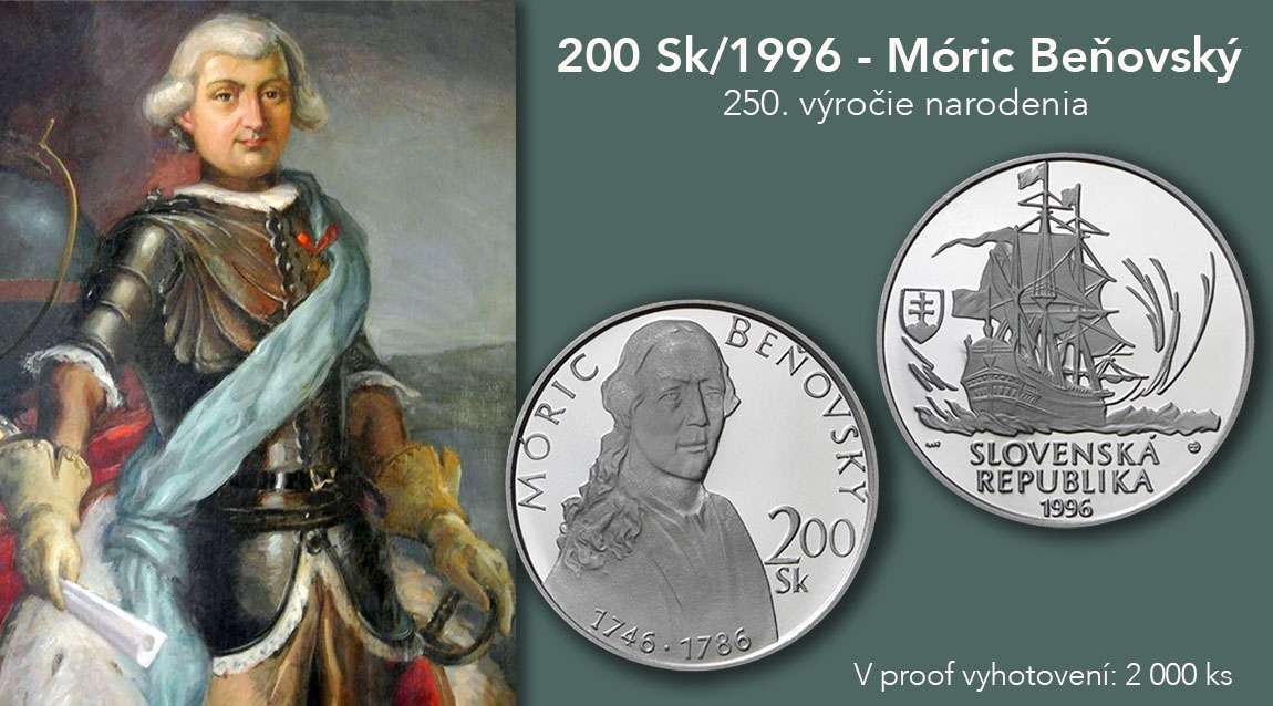200 Sk/1996 - Móric Beňovský - 250. výročie narodenia