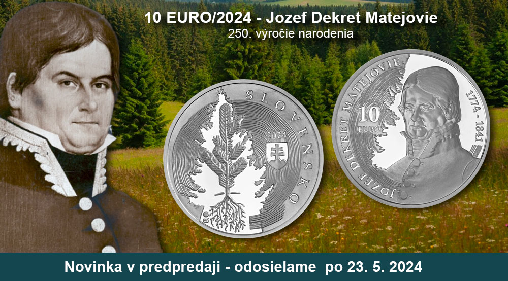 10 EURO/2024 Jozef Dekret Matejovie - strieborná minca