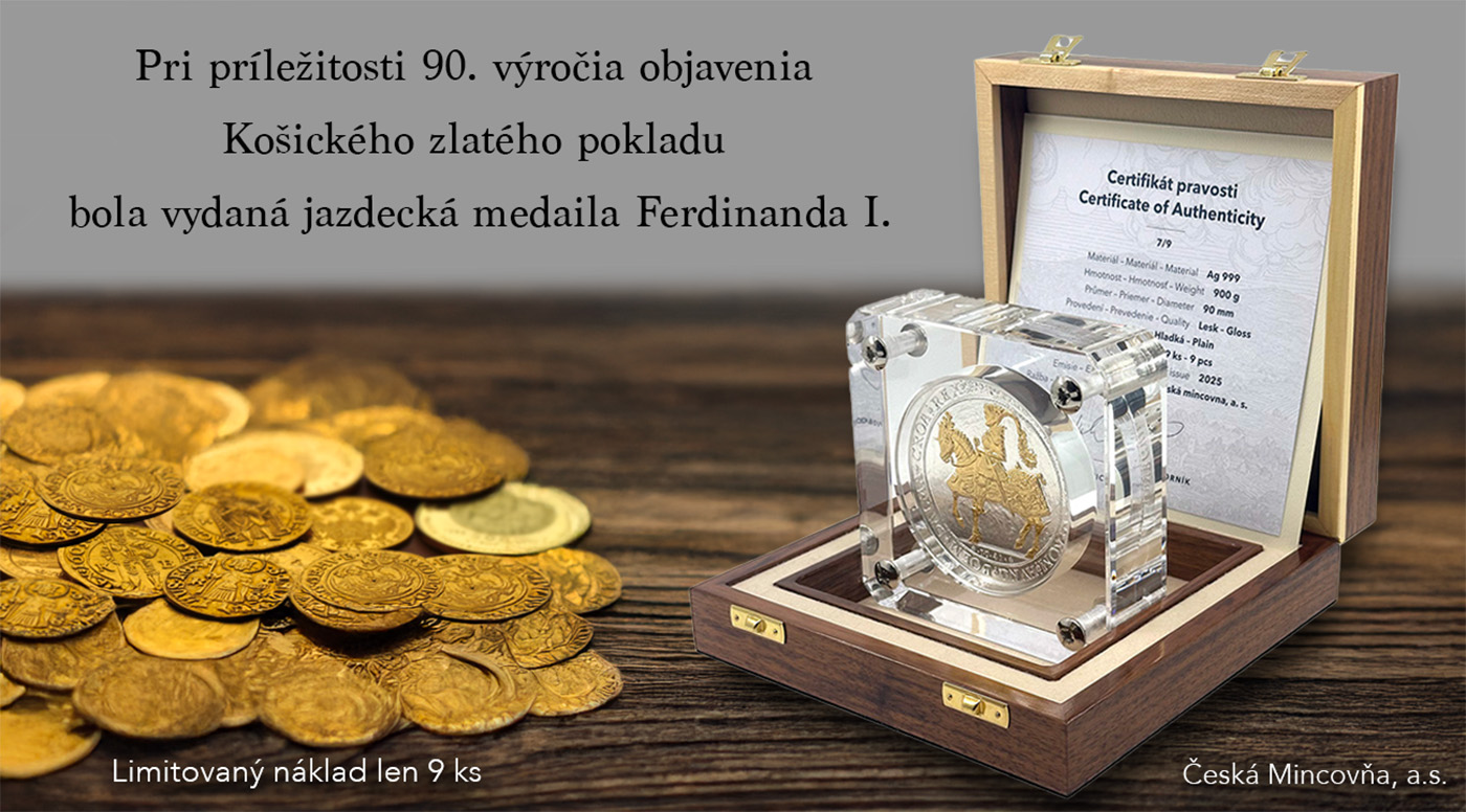 Ferdinand I. - strieborná jazdecká medaila 1541