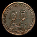 Veľká Morava - 1100 rokov slovanského písomníctva, bronzová medaila - A. Peter, J. Koreň