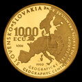 Zlatá 1000 ECU osem krajských erbov - D. Zobek