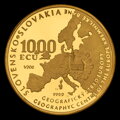 Zlatá 1000 ECU osem krajských erbov - D. Zobek