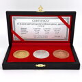 IV. Austrian federal shootings Brno-Brünn 1892 - set of medals Au, Ag, Cu