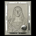 Salvator Mundi, Leonardo Da Vinci - strieborná plaketa - Š. Novotný