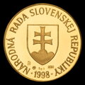 Slovak National Council 1848-1998 - 150th anniversary of the establishment- gold medal - D. Zobek