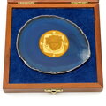 180 years of Pan-Slavic mutuality - gold medal set in agate - M. Ronai