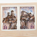 Oravský hrad, La Rocca O Guaita - spoločné vydanie známok SR a RSM - zlatá a strieborná známka