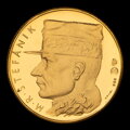 M. R. Štefánik - zlatá, strieborná a medená medaila v etui - M. Ronai