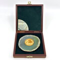 Entry of the Slovak Republic into the EU and NATO - gold medal set in agate - M. Ronai
