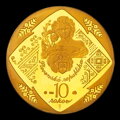 10th anniversary of the founding of the Slovak Republic - gold medal set in agate - M. Ronai