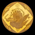 10th anniversary of the founding of the Slovak Republic - gold medal set in agate - M. Ronai