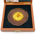 10th anniversary of the founding of the Slovak Republic - gold medal set in agate - M. Ronai