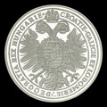 Zadná strana striebornej medialy Habsburgovci