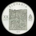 Reverz medaily Levoča, pamiatková rezervácia zo séria nerealizovaných motívov na 20 €.