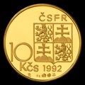 10 Kčs 1992 - Alois Rašín - kremnická zlatá replika