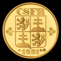 1 Kčs/1991 - gold and silver replica coin