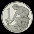 1 Kčs/1991 - gold and silver replica coin