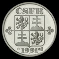 1 Kčs/1991 - gold and silver replica coin