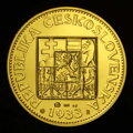 Averz zlatej repliky 10 Kč 1933 s číslom 53