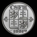 Averz striebornej repliky 1 Kčs 1991