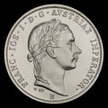 František Jozef I. - poltoliar 1853 B - strieborná replika mince