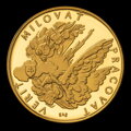 Zadná strana zlatej medaily M. R. Štefánik - M. Ronai