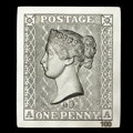 Black Penny - Prvá známka sveta, strieborná plaketa, číslo 100