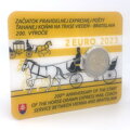 2 EURO/2023 - Začiatok pravidelnej expresnej pošty ťahanej koňmi na trase Viedeň - Bratislava - 200. výročie coincard
