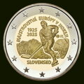 2 EURO/2025 - Majstrovstvá Európy v hokeji - 100. výročie prvého medzinárodného športového turnaja na území SR - proof like