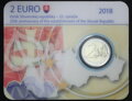 2 EURO/2018 - Vznik Slovenskej republiky - 25. výročie - Coin card