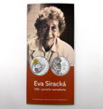 Propagačný leták vydaný Národnou bankou Slovenska k minci - 100. výročie narodenia Evy Sirackej