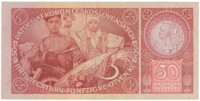50 Kč/1929 séria Ca, neperforovaná 50 Kč/1929 séria Ca, neperforovaná
