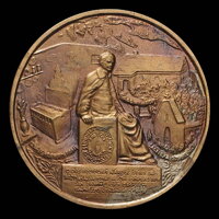 Ján Hollý - 200. výročie narodenia, tombaková medaila - Wiliam Schiffer Ján Hollý - 200. výročie narodenia, tombaková medaila - Wiliam Schiffer