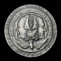 Sv. Cyril a sv. Metod - tombaková medaila - W. Schiffer