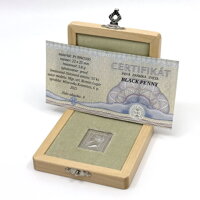 Black Penny - Prvá známka sveta, platinová plaketa uložená v drevenej etui s certifikátom.