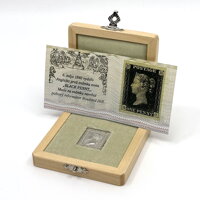Black Penny - Prvá známka sveta, platinová plaketa uložená v drevenej etui s certifikátom.