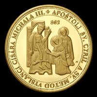 Motiv - apoštoli sv. Cyril a sv. Metod vyslanci cisára Michala III. Motiv - apoštoli sv. Cyril a sv. Metod vyslanci cisára Michala III.