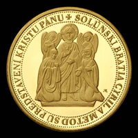 Motív - Solúnsky bratia sv. Cyril a sv. Matod sú predstavení Kristu Pánu Motív - Solúnsky bratia sv. Cyril a sv. Matod sú predstavení Kristu Pánu