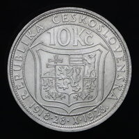 10 Kč/1928 - T. G. Masaryk - 10. výročie vzniku Československej republiky 10 Kč/1928 - T. G. Masaryk - 10. výročie vzniku Československej republiky