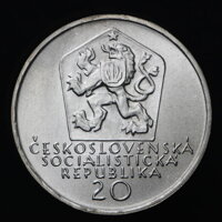 20 Kčs 1972 - Andrej Sládkovič varianta bokombrady
